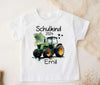 Schulkind T-Shirt mit Name personalisiert Junge Traktor Einschulungsshirt Einschulung erste Klasse Geschenk - CreativMade 