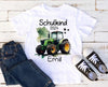 Schulkind T-Shirt mit Name personalisiert Junge Traktor Einschulungsshirt Einschulung erste Klasse Geschenk - CreativMade 