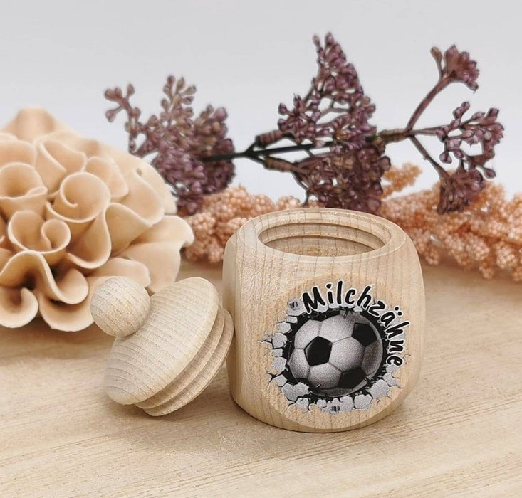 Milchzahndose Fußball Jungen personalisierte Zahndose mit Namen - CreativMade