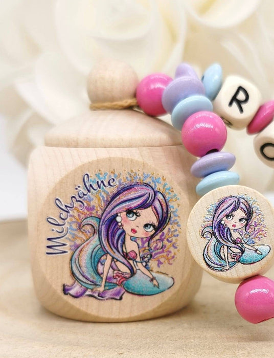 Milchzahndose Meerjungfrau Mädchen personalisierte Zahndose mit Namen - CreativMade