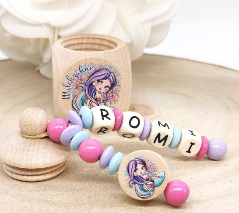 Milchzahndose Meerjungfrau Mädchen personalisierte Zahndose mit Namen - CreativMade