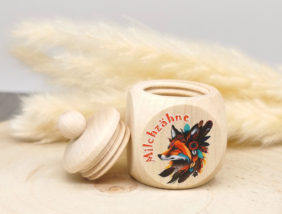 Milchzahndose Fuchs Jungen personalisierte Zahndose mit Namen Zahnfee | CreativMade .