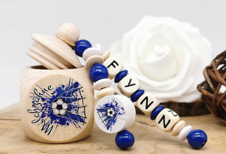 Milchzahndose Fußball personalisierte Zahndose mit Namen - CreativMade