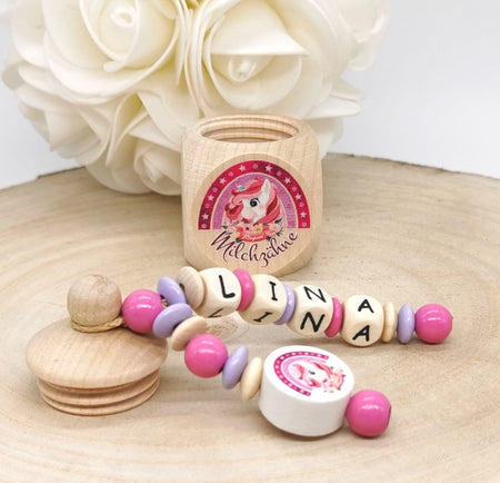 Milchzahndose Einhorn Mädchen personalisierte Zahndose mit Namen - CreativMade