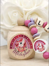 Milchzahndose Einhorn Mädchen personalisierte Zahndose mit Namen - CreativMade