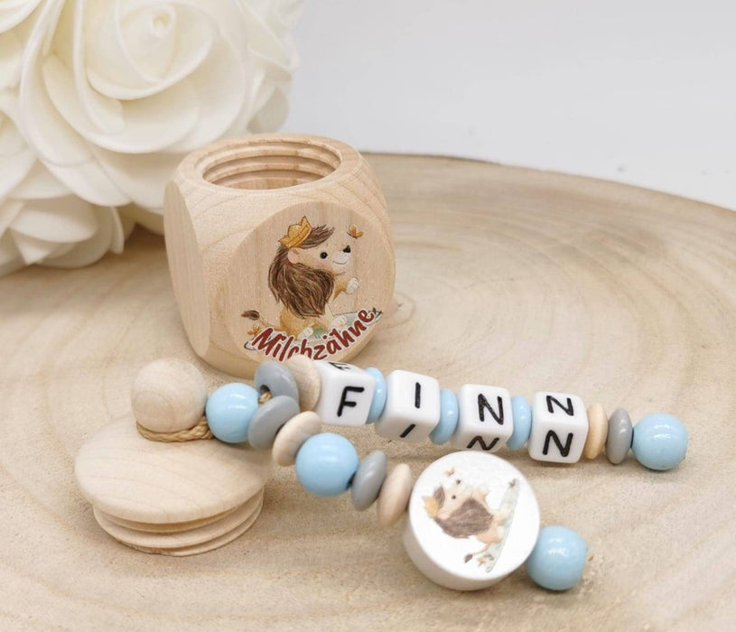 Milchzahndose Löwe Jungen personalisierte Zahndose mit Namen - CreativMade