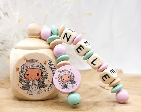 Milchzahndose Engel Mädchen personalisierte Zahndose mit Namen - CreativMade