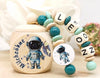 Milchzahndose Astronaut Jungen personalisierte Zahndose mit Namen Weltall - CreativMade