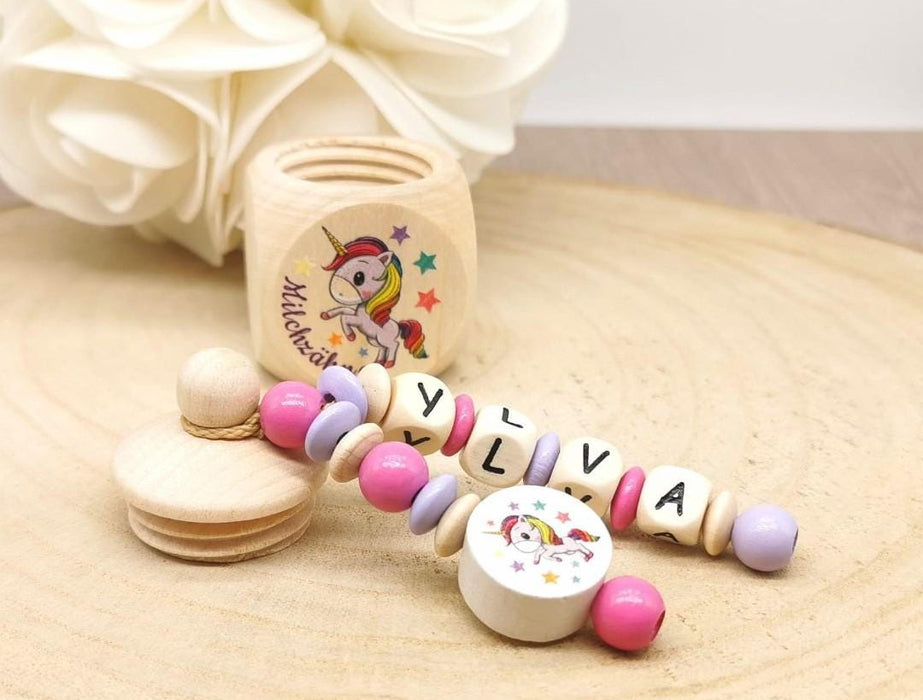 Milchzahndose Einhorn Mädchen personalisierte Zahndose mit Namen - CreativMade