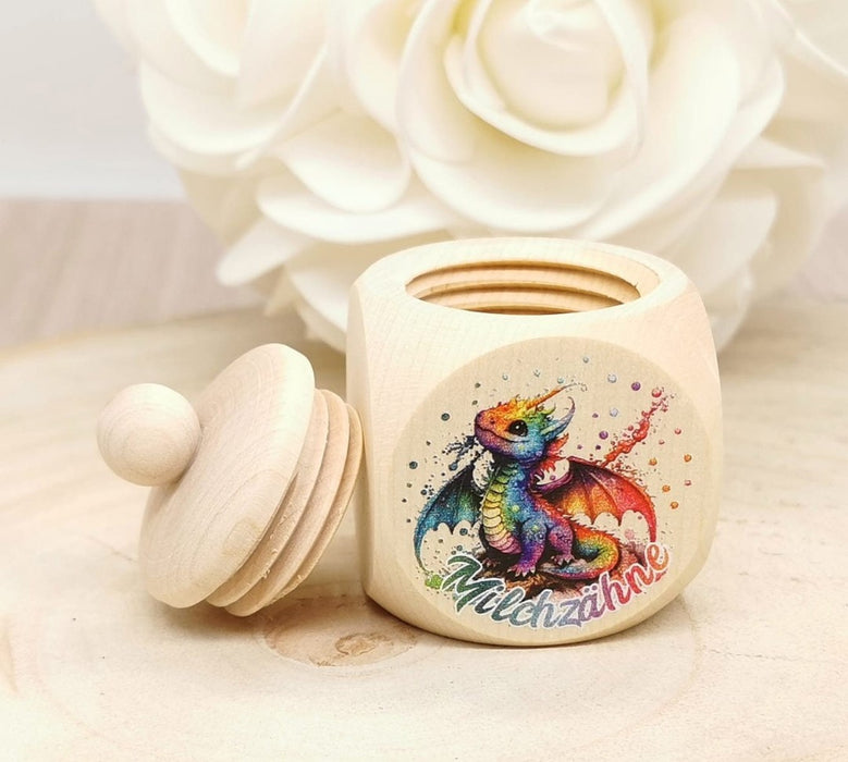 Milchzahndose Drache Jungen personalisierte Zahndose mit Namen - CreativMade