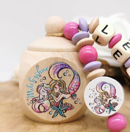 Milchzahndose Meerjungfrau Mädchen personalisierte Zahndose mit Namen - CreativMade