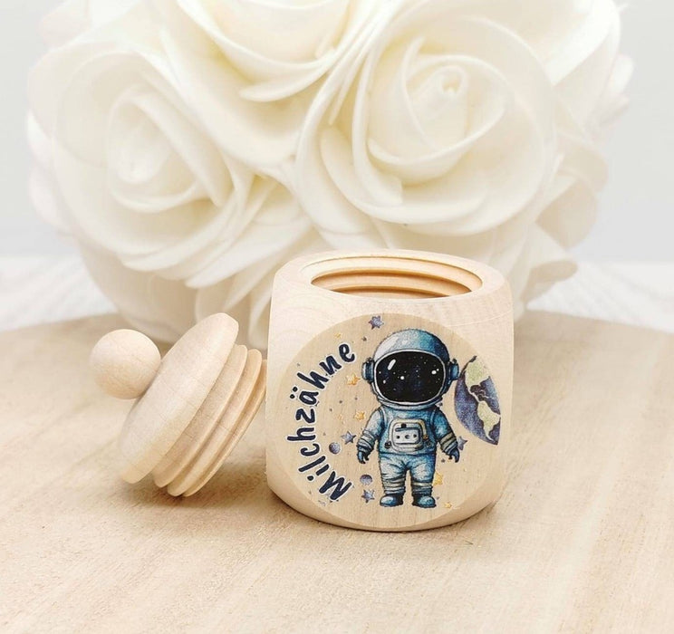 Milchzahndose Astronaut Jungen personalisierte Zahndose mit Namen - CreativMade