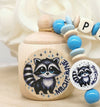 Milchzahndose Waschbär Jungen personalisierte Zahndose mit Namen - CreativMade