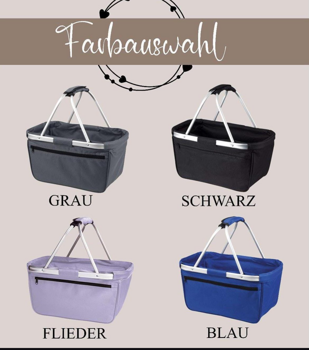 Einkaufskorb Glück ist eine Mama wie Dich zu haben personalisiert mit Name Tragekorb - CreativMade