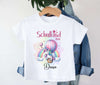 Einschulungsshirt mit Namen personalisiert Einhorn mit Heißluftballon Mädchen T-Shirt Einschulung | CreativMade .