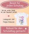 Einschulungsshirt mit Namen personalisiert Einhorn mit Heißluftballon Mädchen T-Shirt Einschulung | CreativMade .