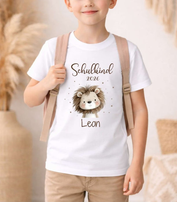 Einschulungsshirt mit Namen personalisiert Tiere Jungen & Mädchen T-Shirt Einschulung | CreativMade .