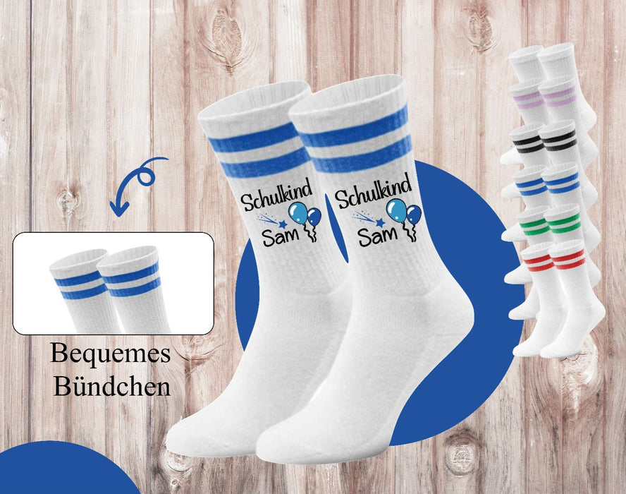Kindersocken Einschulung – 100 % Baumwolle Größe 27–36 Unisex - CreativMade
