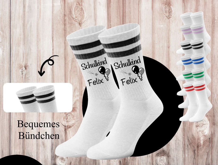 Kindersocken Einschulung – 100 % Baumwolle Größe 27–36 Unisex - CreativMade
