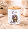 Kinder Spardose mit Name Löwe – Personalisierte Spardose für Kinder Keramik mit Bambusdeckel für Mädchen | CreativMade .