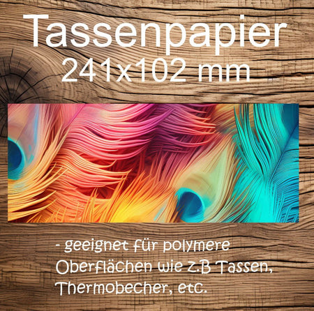 Sublimationstransfer Sublimationsdruck Tassenpapier Ausdruck Tassenpapier 241x102 Ihr Design - CreativMade 