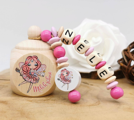 Milchzahndose Fee Mädchen personalisierte Zahndose mit Namen | CreativMade .