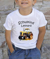 T-Shirt Schulkind Einschulung mit Name Traktor Junge personalisiert - CreativMade 