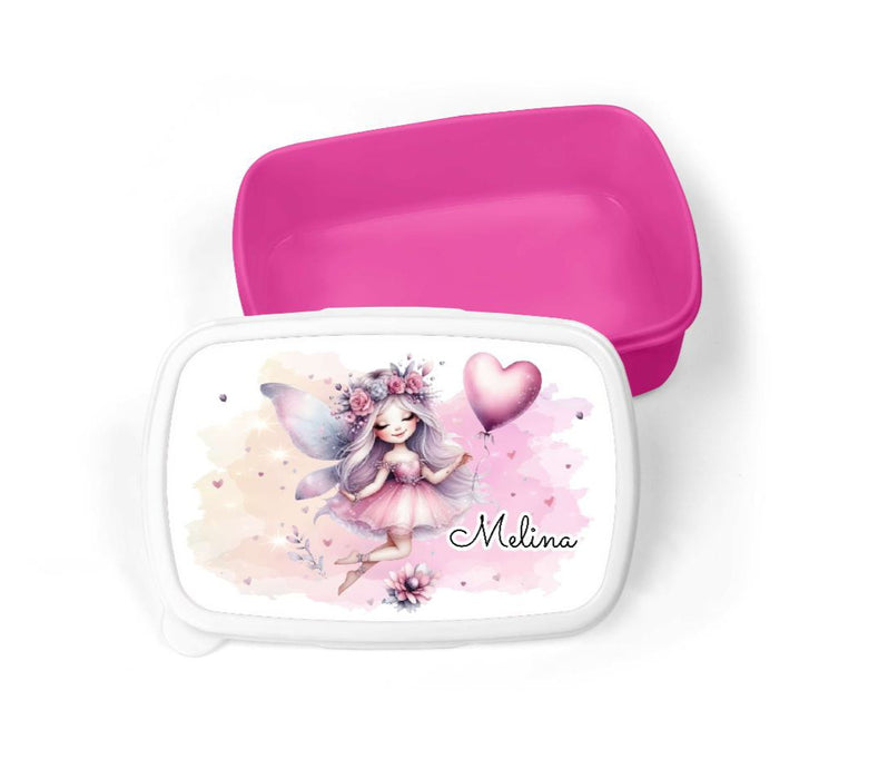 Set Brotdose Trinkflasche und Rucksack personalisiert mit Namen Fee Kinder Edelstahl Flasche Kita Kindergarten Kinderrucksack - CreativMade