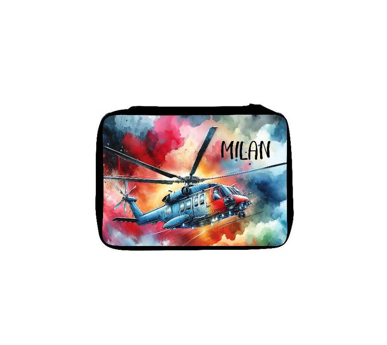 Personalisiertes Federmäppchen mit Name Hubschrauber Jungen Geschenk Einschulung Federmappe Federpenal - CreativMade