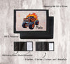 Kinder Geldbeutel personalisiert Monstertruck – Geldbörse mit Namen Klettverschluss Porte­mon­naie - CreativMade