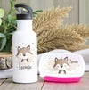 Brotdose & Trinkflasche personalisiert - Fuchs - Kinder Set mit Namen Edelstahl Trinkflasche - CreativMade 