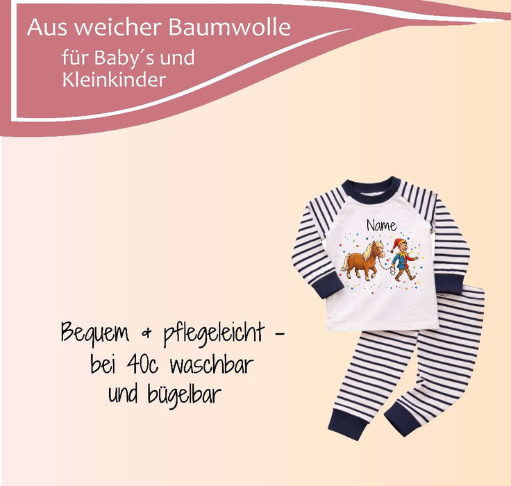Kinder Schlafanzug mit Namen für Maria – Personalisierter Pyjama für Jungen