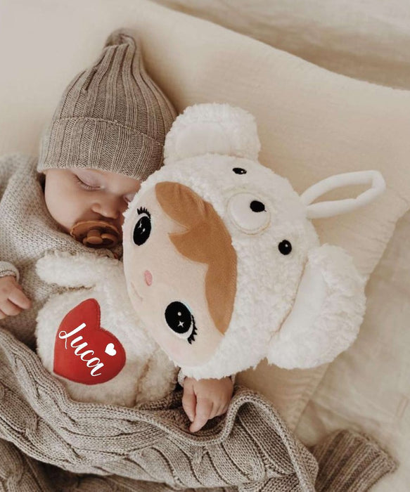 Personalisierbarer Eisbär – 50 cm Kuscheltier Plüschtier mit Namen Geschenk für Babys & Kinde - CreativMade 