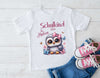 T-Shirt Schulkind Eule mit Name personalisiert Mädchen Einschulungsshirt Einschulung erste Klasse Geschenk - CreativMade 