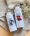 Personalisierte Kinder Trinkflasche mit Namen Drache – Edelstahl Thermosflasche auslaufsicher für Kindergarten & Schule - CreativMade