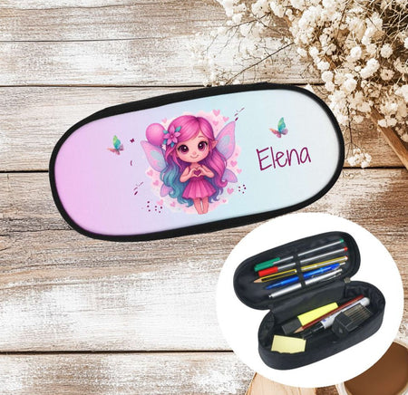 Federmäppchen Kinder mit Namen Fee – personalisiertes Stifteetui/Stiftebox Schule Geschenk Einschulung - CreativMade