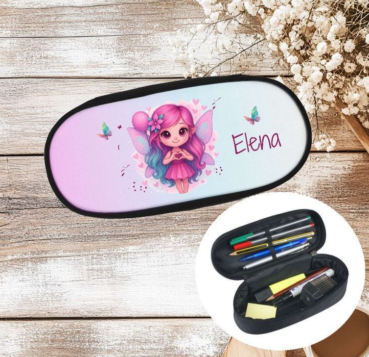 Federmäppchen Kinder mit Namen Fee – personalisiertes Stifteetui/Stiftebox Schule Geschenk Einschulung - CreativMade