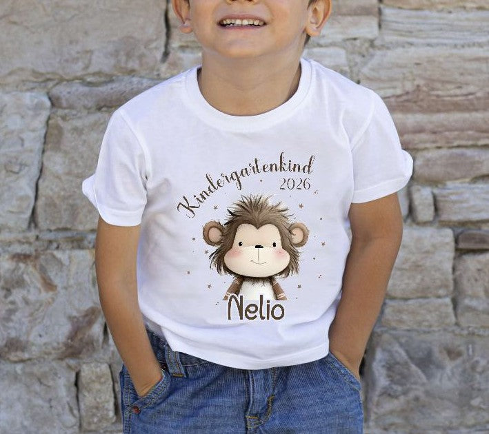 Kindergartenkind T-Shirt personalisiert mit Namen Tiere – Kita Abschluss & Vorschulkind Geschenk - CreativMade 