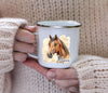 Kinder Tischset personalisiert mit Namen Pferd - abwischbar und rutschfest Platzdeckchen Platzset Tischunterlage - personalisierte Tasse Emaille & Keramik - CreativMade 
