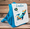 Set Brotdose Trinkflasche und Rucksack personalisiert mit Namen Rakete Kinder Edelstahl Flasche Kita Kindergarten Kinderrucksack - CreativMade
