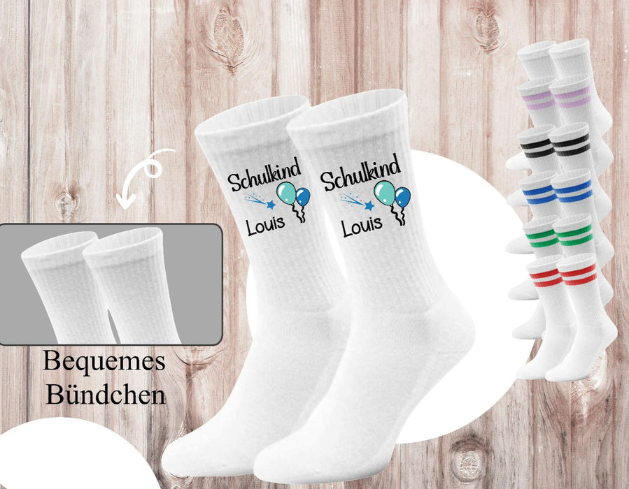 Kindersocken Einschulung – 100 % Baumwolle Größe 27–36 Unisex - CreativMade