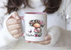 Kindertasse personalisiert mit Namen Igel Mädchen Emaille Keramik Kunststoff Geschenk - CreativMade 