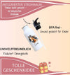 Personalisierte Trinkflasche Kinder Pferd -  Edelstahl Trinkflasche mit Name - Strohhalm Geschenk Einschulung Geburtstag - CreativMade 