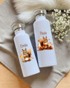 Personalisierte Kinder Trinkflasche mit Namen Eichhörnchen – Edelstahl Thermosflasche auslaufsicher für Kindergarten & Schule - CreativMade