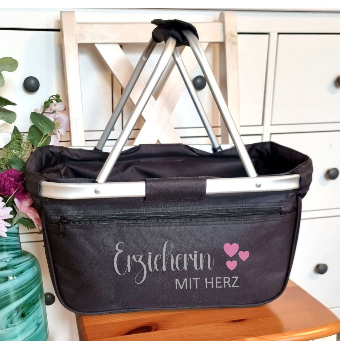 Personalisiert Einkaufskorb Mit Namen - Faltbarer Tragekorb 20L Für Camping & Picknick