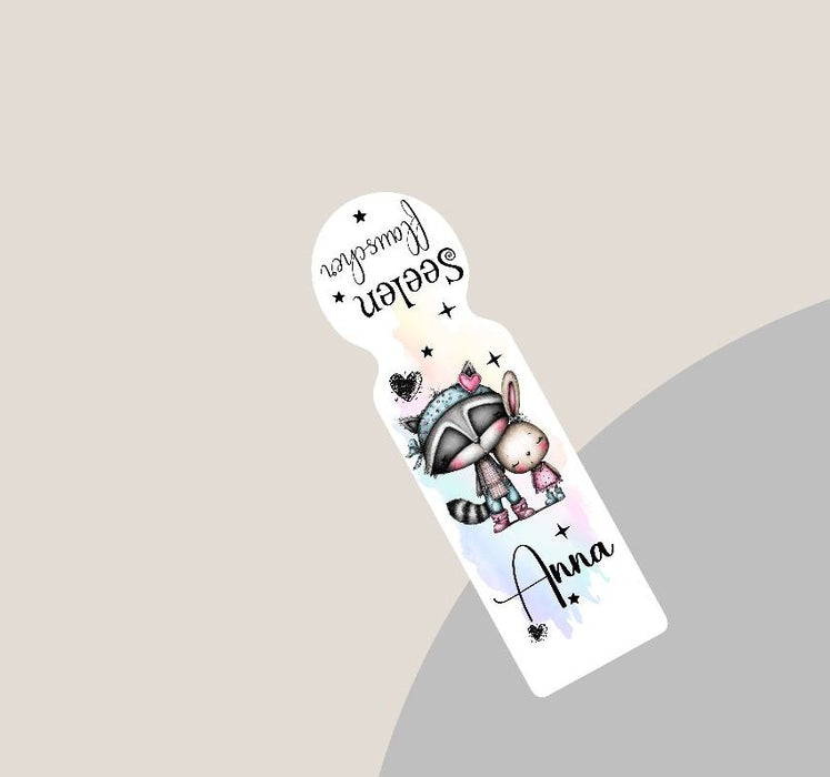 Einkaufswagenlöser personalisiert mit Namen Waschbär Spruch Einkaufchip Wagenlöser Metall Schlüsselanhänger