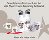 Personalisiertes Kinder Trinkflaschen- & Tassen-Set mit Namen Eule – Edelstahl Trinkflasche 500 ml für Schule & Kindergarten - CreativMade