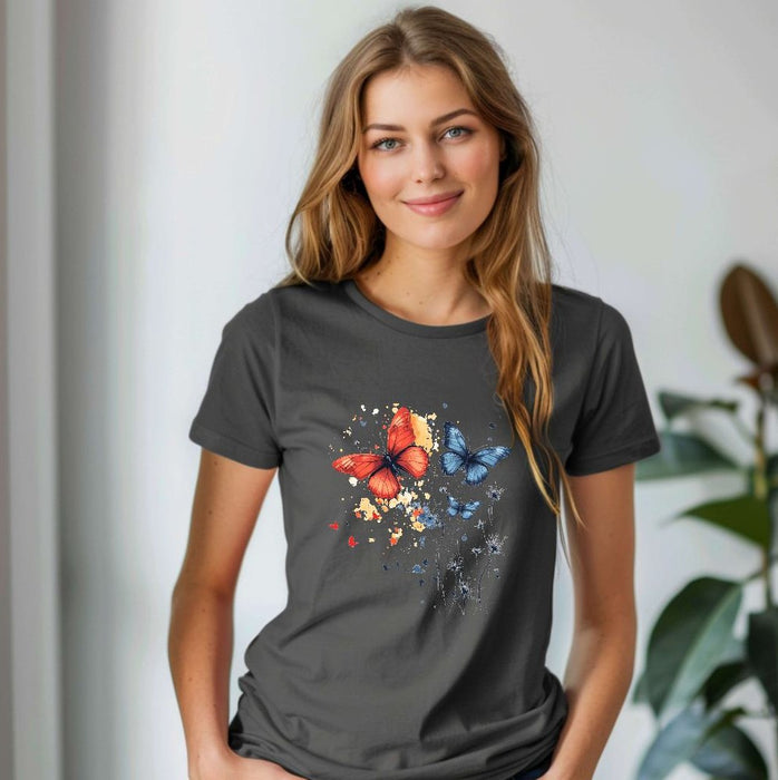 Bügelbild Schmetterling Erwachsene Aufbügelmotiv Textilaufbügler für Kleidung & Stoffe DIY Transferbild & Geschenkidee Damen - CreativMade