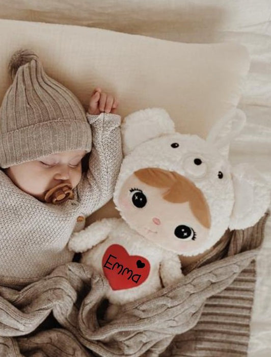 Personalisierbarer Eisbär – 50 cm Kuscheltier Plüschtier mit Namen Geschenk für Babys & Kinde - CreativMade 