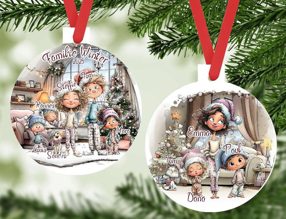 Personalisierter Christbaumschmuck mit Namen – Geschenk für Familie & Freunde Ornament Weihnachten - CreativMade
